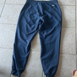 Dusty blue colored jogger scrubs - medium